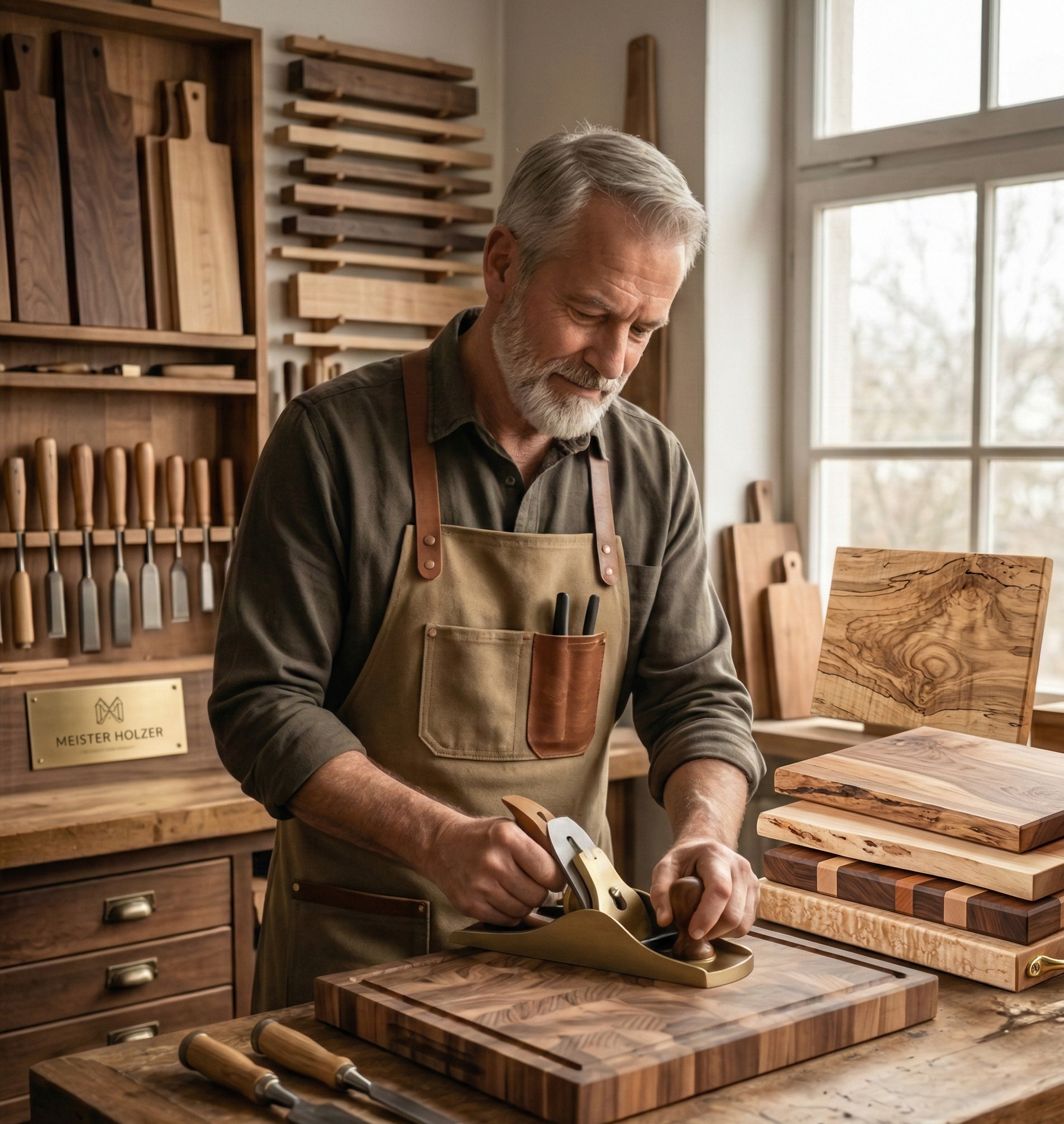 Meister Holzer bei der Arbeit